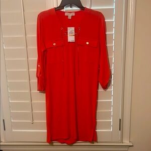 Michaels Vibrant orange summer Dress Sz S